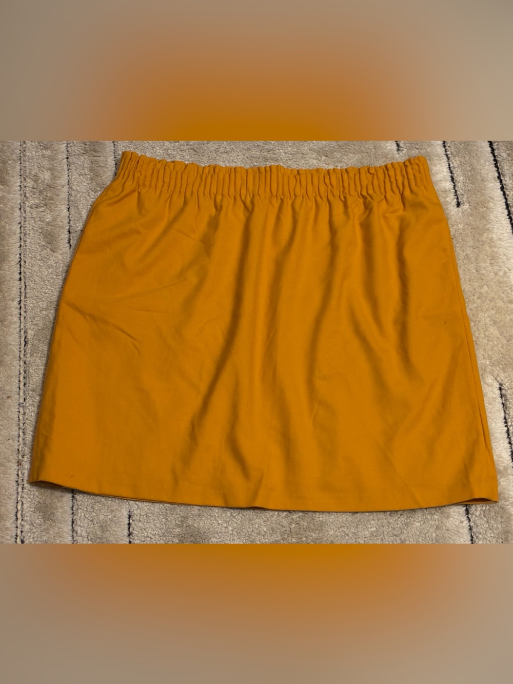 J. Crew PLUS SIZE Mustard Wool Blend mini Skirt with Elastic Waist